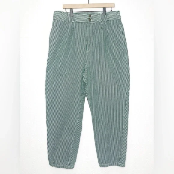 Lucy and Yak Addison Tapered Twill Organic Cotton Jeans Aspen Stripe 38R 18/20 - Picture 3 of 9